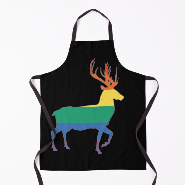 Item preview, Rainbow Pride Flag Stag Silhouette designed and sold by MacPean.