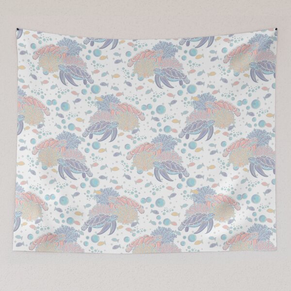 Item preview, Turtle Reef Pattern, Fun under the sea designed and sold by DebbieJoyArt.