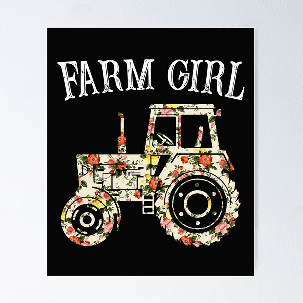 Item preview, Farm girl love tractor- Tractor with flowers, gifts for those who love life on the farm designed and sold by Titmit.