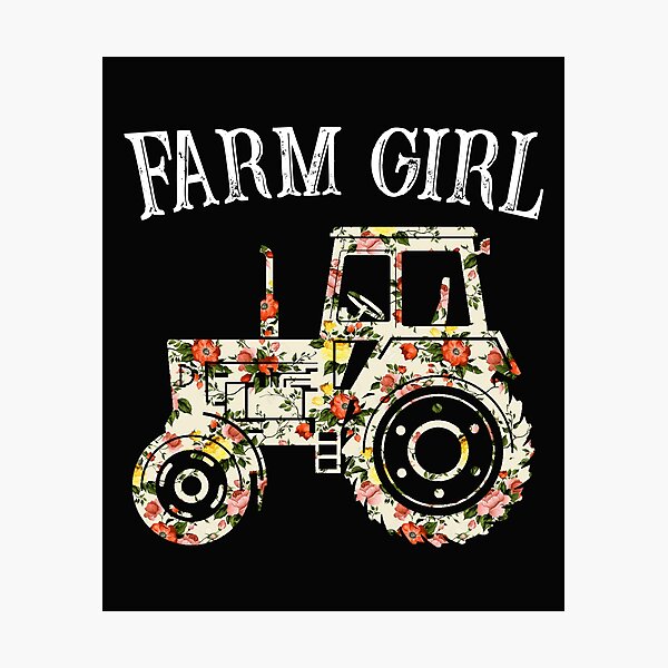 Item preview, Farm girl love tractor- Tractor with flowers, gifts for those who love life on the farm designed and sold by Titmit.