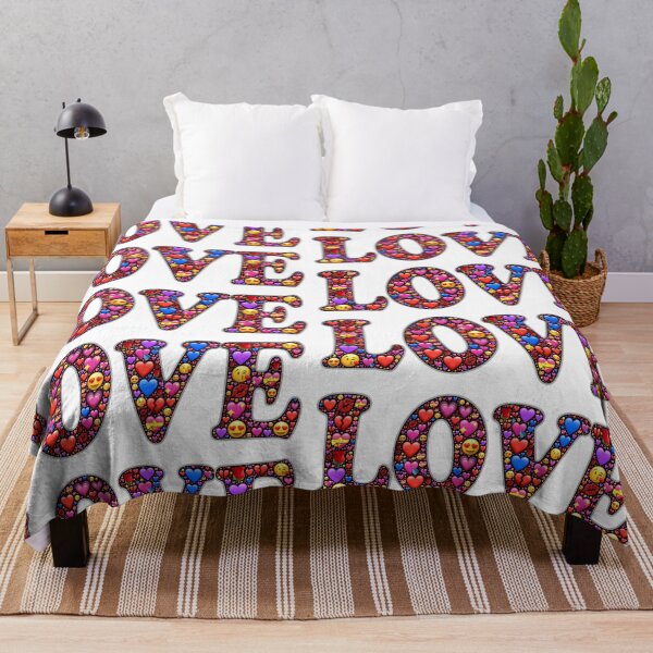 Item preview, LOVE Word Art Filled with Emoji Hearts designed and sold by jutulen.