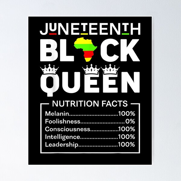 Item preview, Juneteenth Womens Black Queen Nutritional Facts Girls Mom designed and sold by musgroveart.