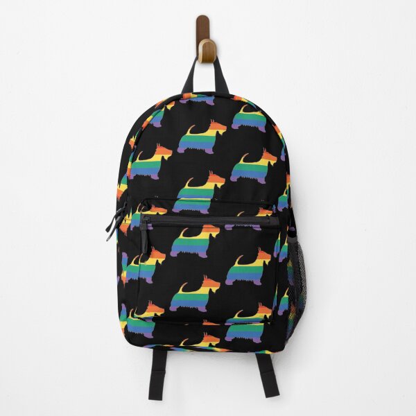 Item preview, Rainbow Pride Flag Scottish Terrier Dog Silhouette   designed and sold by MacPean.