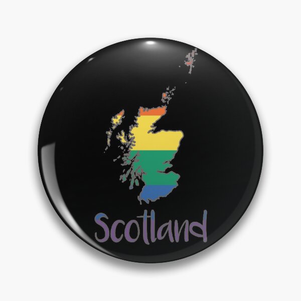 Item preview, Scotland Rainbow Pride Flag Map Typography Design designed and sold by MacPean.