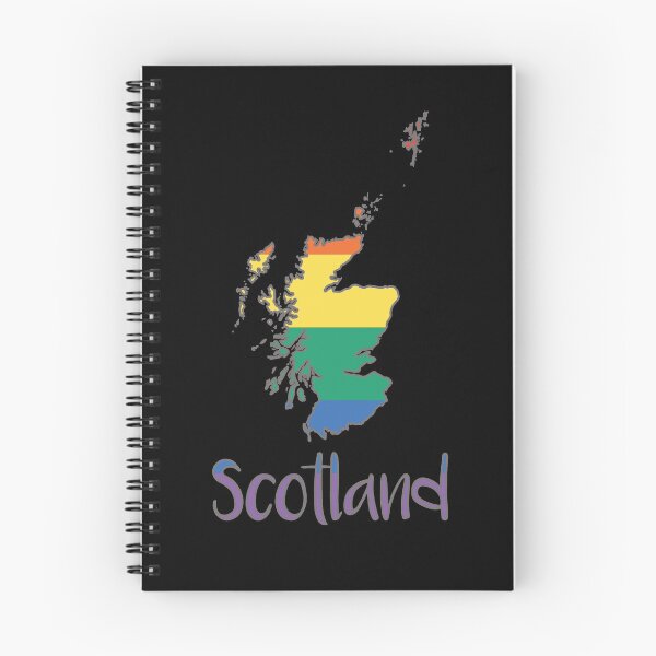 Item preview, Scotland Rainbow Pride Flag Map Typography Design designed and sold by MacPean.