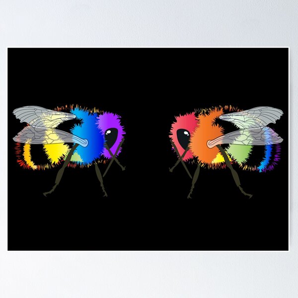 Item preview, Rainbow Bee Art designed and sold by Cassie Hintz.