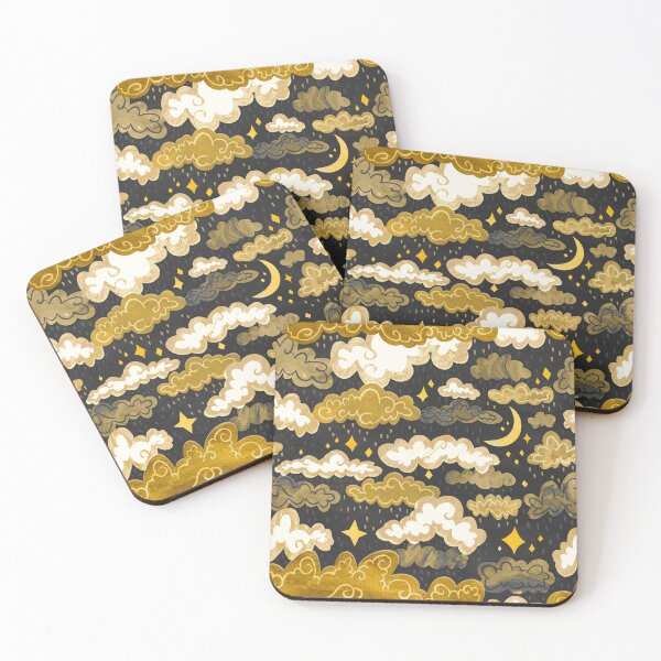 Item preview, Midnight Ochre Rainclouds - Golden designed and sold by TigaTiga.