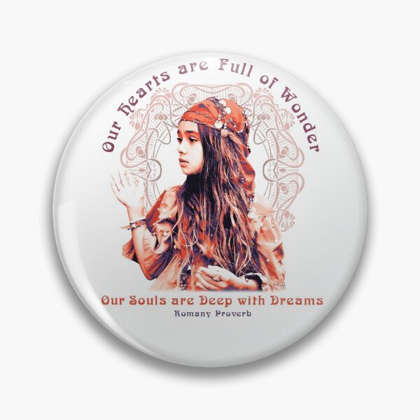 Item preview, Our Hearts are Full of Wonder, Romany Proverb, Gypsy Girl Design designed and sold by Proverbial Wisdom Design.