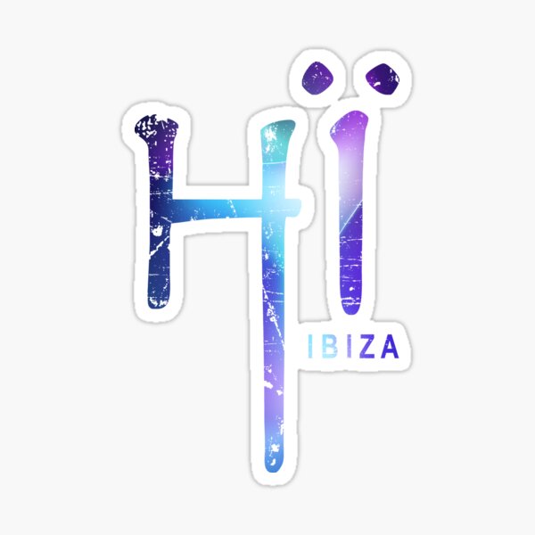 Hï Ibiza spezielles T-Shirt-Design Sticker