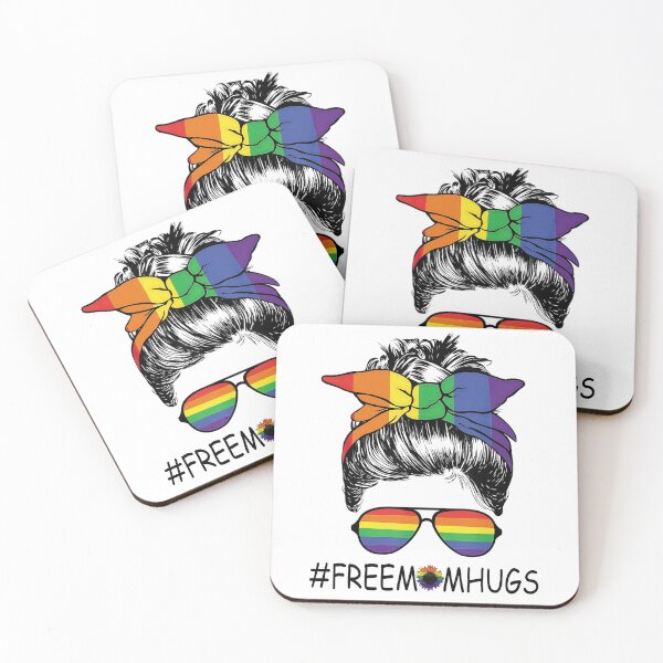 Item preview, Gay Pride Free Mom Hugs Messy Bun LGBT designed and sold by anthonybarr1205.