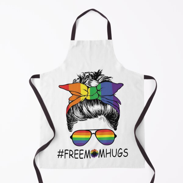 Item preview, Gay Pride Free Mom Hugs Messy Bun LGBT designed and sold by anthonybarr1205.