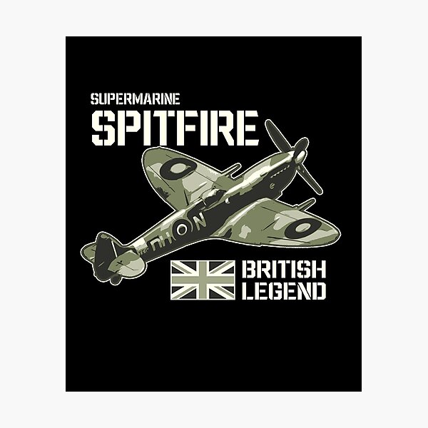 Item preview, Spitfire Fighter  Aircraft RAF Plane WW2 Aeroplane British Legend designed and sold by DigitalBadger.