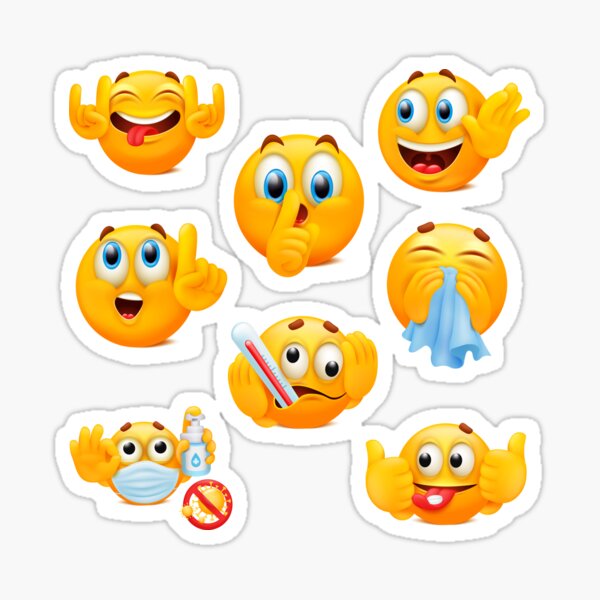 Autocollants Personnalisés  Mixte Emoji Amusant Autocollants