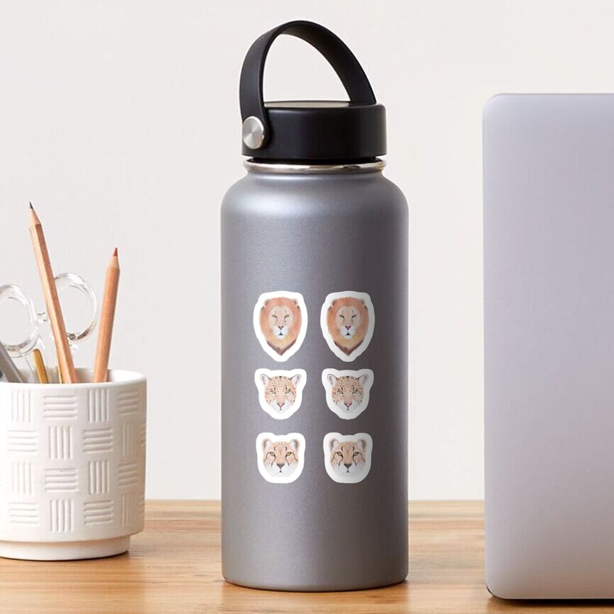 African Big Cats - Lion, Leopard and Cheetah Sticker