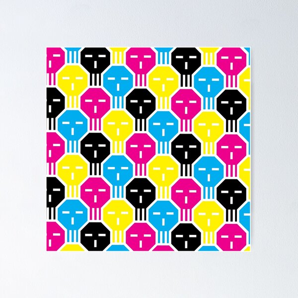 Item preview, CCR Skulls CMYK designed and sold by CoffeeCupRobot.
