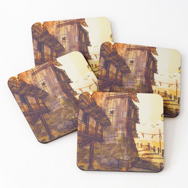 Item preview, Middle Ages with a tower and stables. designed and sold by Cryptographee.