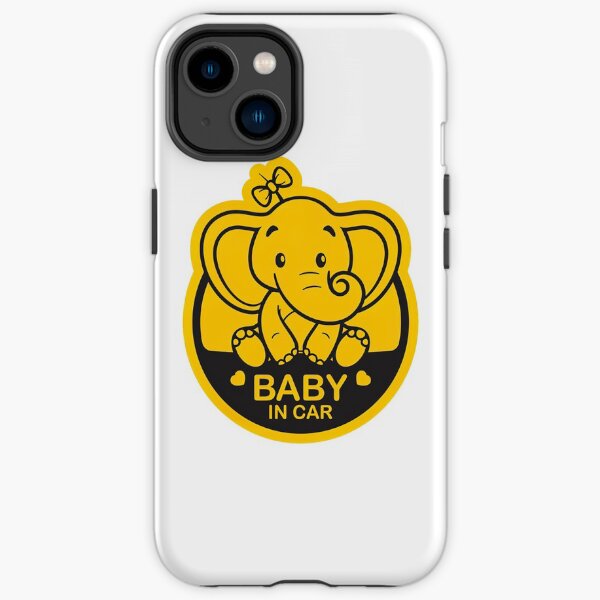 Baby On Board, Baby Elephant On Board, Baby in Car iPhone Tough Case
