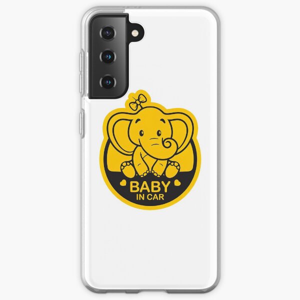 Baby On Board, Baby Elephant On Board, Baby in Car Samsung Galaxy Soft Case