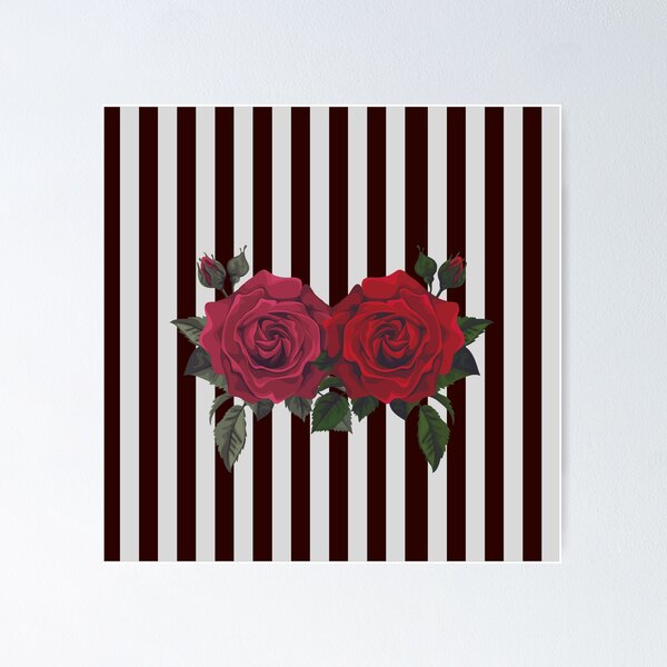 Item preview, Rose Lush (Grey) designed and sold by PaintedCanvas.