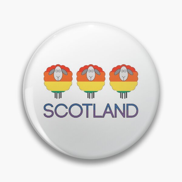 Item preview, Trio of Scottish Rainbow Pride Flag Patterned Sheep designed and sold by MacPean.
