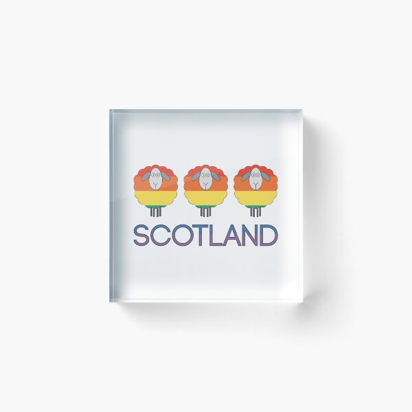 Item preview, Trio of Scottish Rainbow Pride Flag Patterned Sheep designed and sold by MacPean.