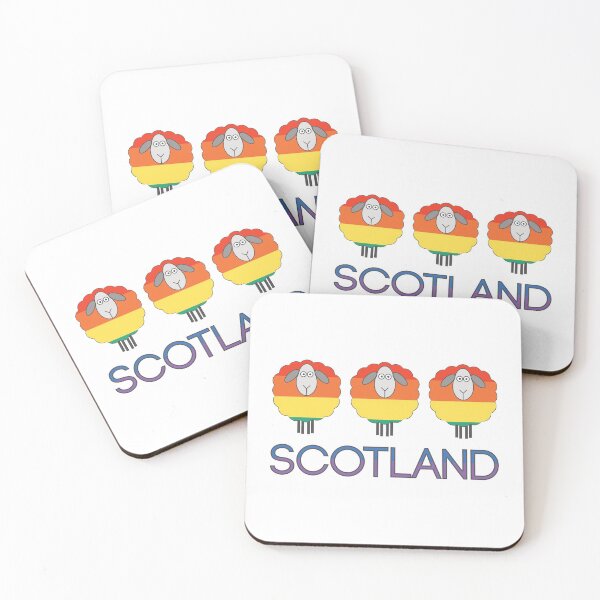 Item preview, Trio of Scottish Rainbow Pride Flag Patterned Sheep designed and sold by MacPean.