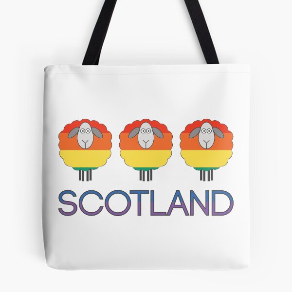 Item preview, Trio of Scottish Rainbow Pride Flag Patterned Sheep designed and sold by MacPean.