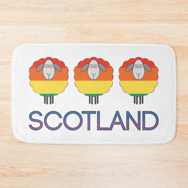 Item preview, Trio of Scottish Rainbow Pride Flag Patterned Sheep designed and sold by MacPean.