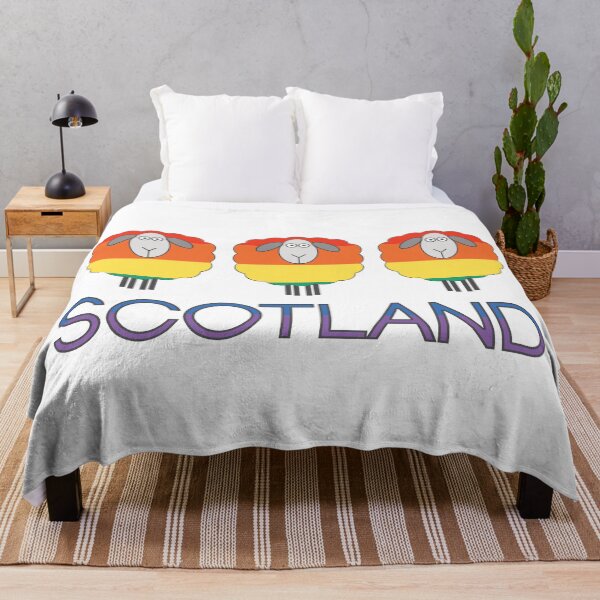 Item preview, Trio of Scottish Rainbow Pride Flag Patterned Sheep designed and sold by MacPean.