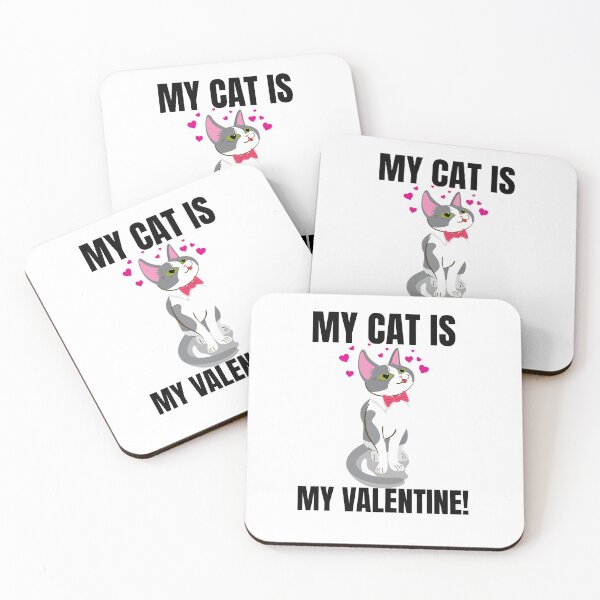 Item preview, MY CAT, IS MY VALENTINE, PURRFECT, ROMANCE MEME,  designed and sold by R B Chrystal.