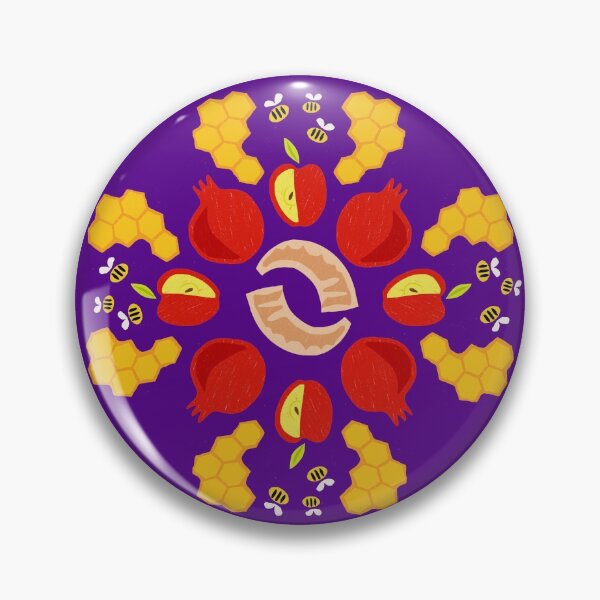 Item preview, Rosh Hashanah Roundel in Purple designed and sold by TillaCrowne.