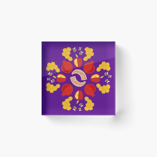 Item preview, Rosh Hashanah Roundel in Purple designed and sold by TillaCrowne.