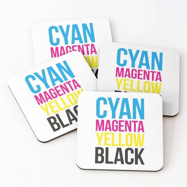 Item preview, Cyan Magenta Yellow Black Typography Stack designed and sold by John Uttley.