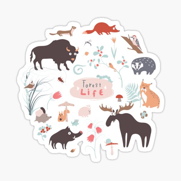 Forest life Sticker