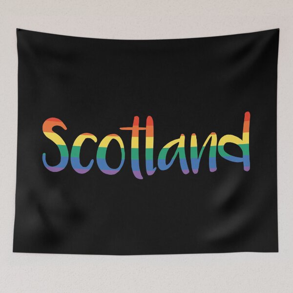 Item preview, SCOTLAND, Rainbow Pride Flag Text Design designed and sold by MacPean.