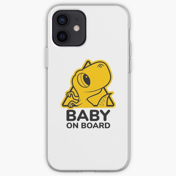 Baby On Board, Baby Dino On Board, Baby in Car iPhone Soft Case