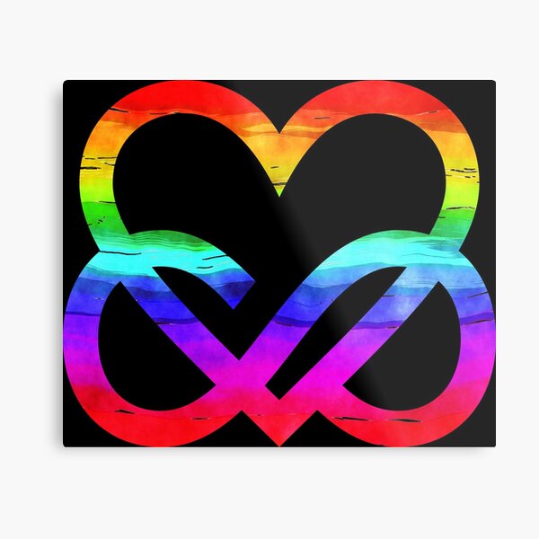 Heart Infinity Lgbtq Rainbow Flag Metal Print For Sale By Polychris