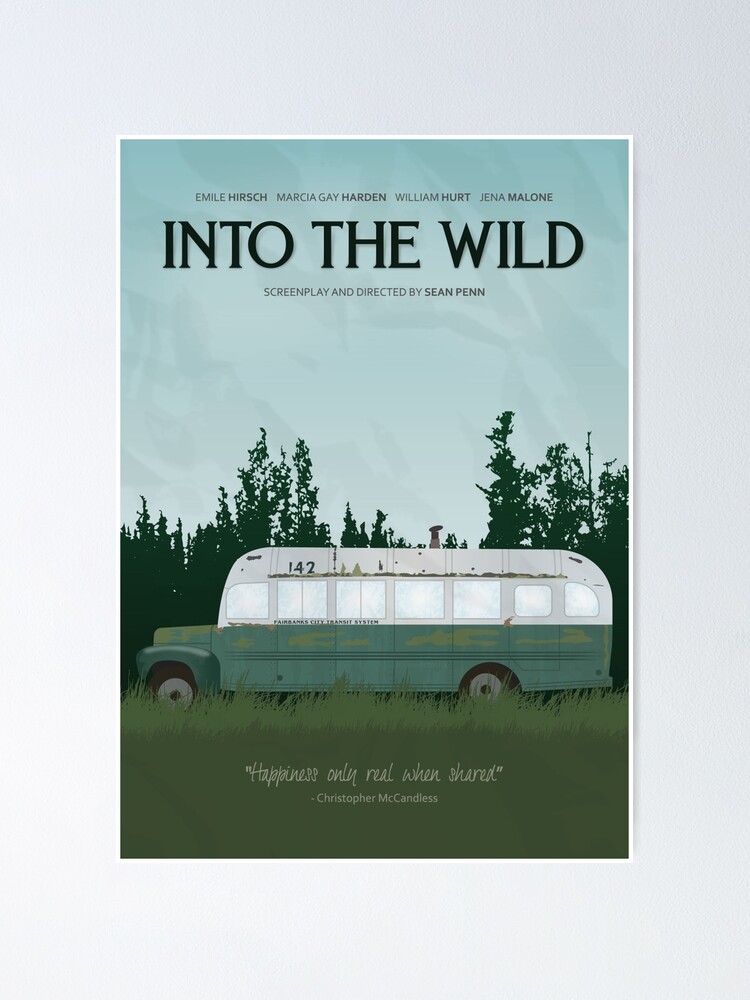 Into The Wild Magic Bus Poster By Movieartwork Redbubble