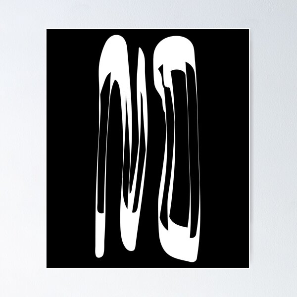 Item preview, NO - Hand Brush White Minimalistic Art designed and sold by in-vectors.