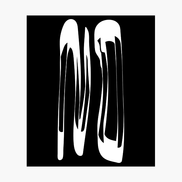 Item preview, NO - Hand Brush White Minimalistic Art designed and sold by in-vectors.