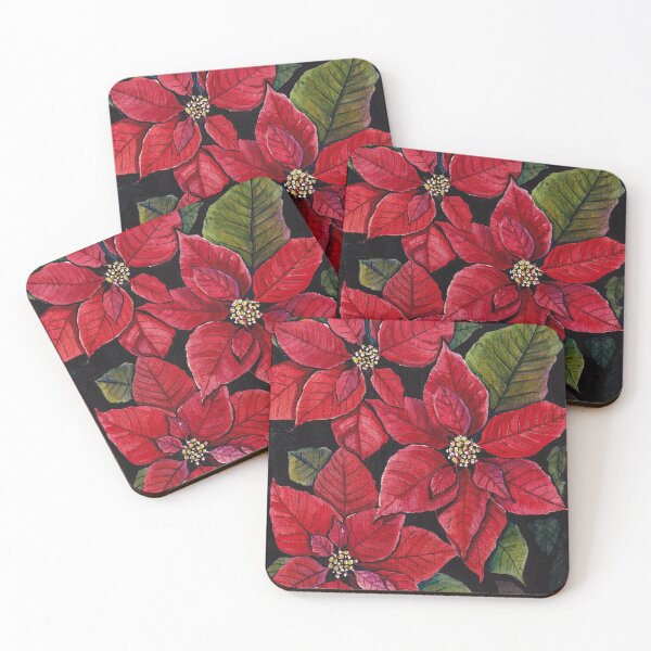 Item preview, Vibrant Poinsettia Watercolour Artwork designed and sold by Oirabot.