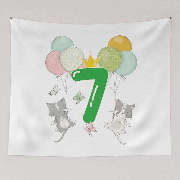Item preview, Birthday 7 year Cats designed and sold by catsandmore.