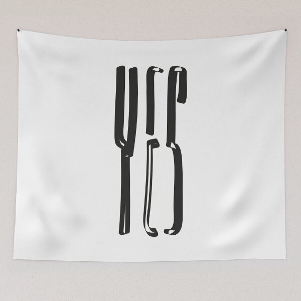 Item preview, YES - Hand Brush Black Minimalistic Art designed and sold by in-vectors.