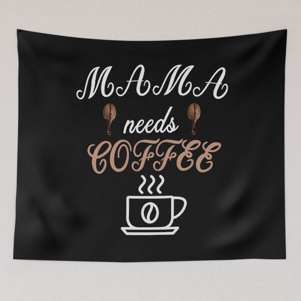 Aperçu de l'œuvre Maman a besoin de café drôle d'amant de café mère plus de caféine cadeau fête des mères femmes jeunes créée et vendue par abdev.