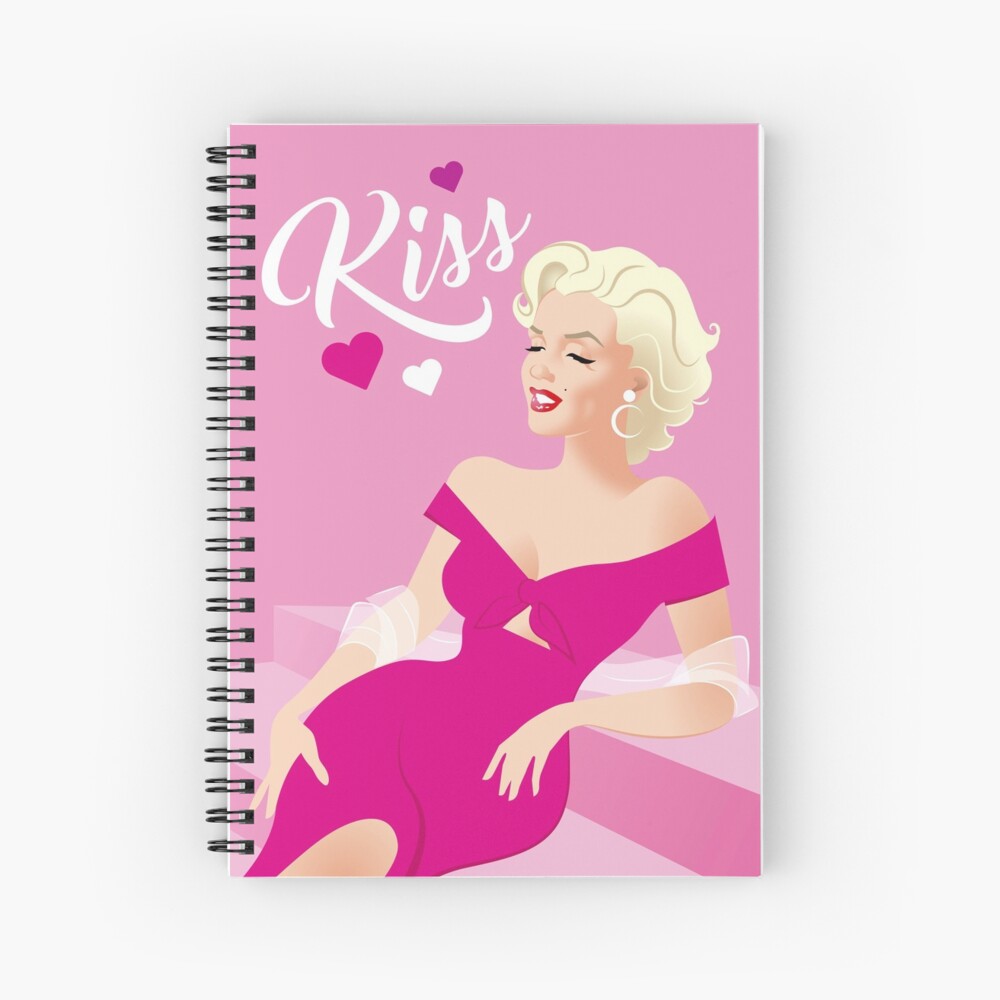 "MM Kiss" Spiral Notebook for Sale by AleMogolloArt Redbubble