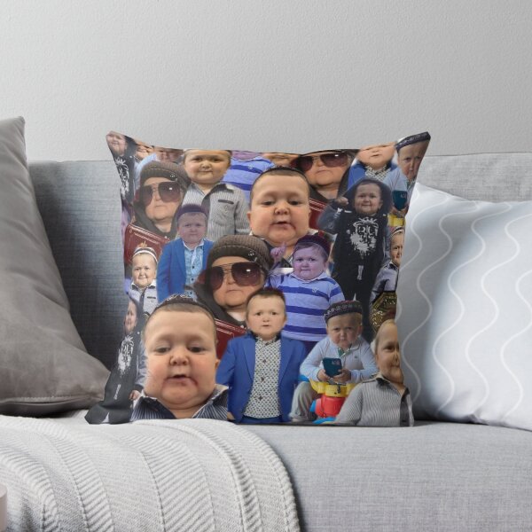 Hasbulla collage Throw Pillow