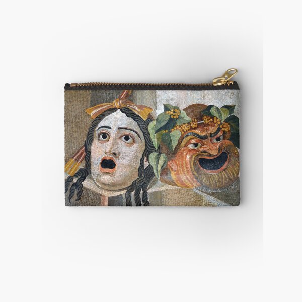 Item preview, Tragedy and Comedy Masks - Roman Mosaic designed and sold by epistemomania.