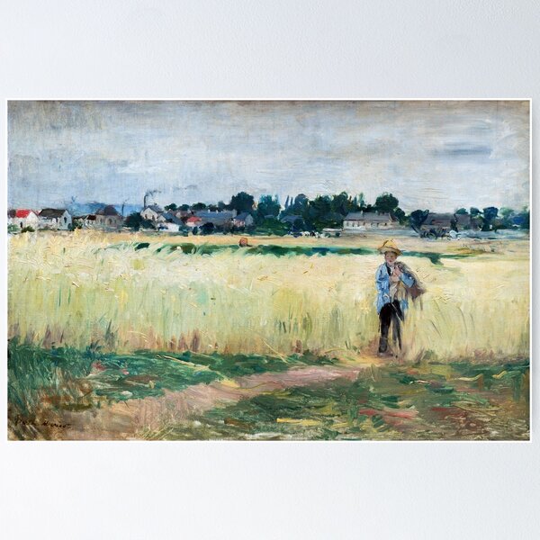 Item preview, Berthe Morisot - In the Wheatfield at Gennevilliers designed and sold by PaintingArtwork.