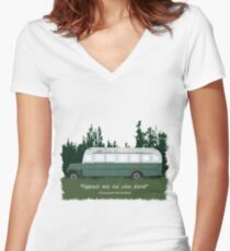 Into The Wild - Bus 142 Fitted V-Neck T-Shirt