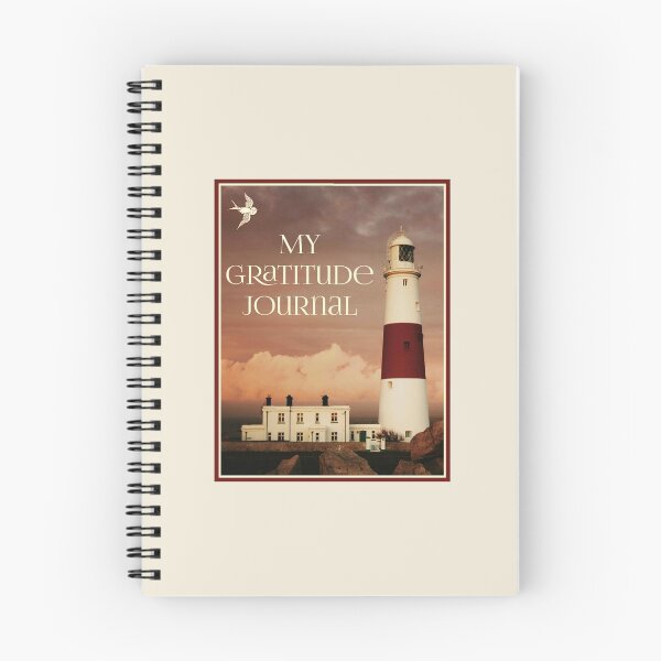 Item preview, My Gratitude Journal : Lighthouse design on cover, & bonus eBook (link in design description) - Vicki Hadfield, The Happiness Ambassador designed and sold by Printable Pressies.